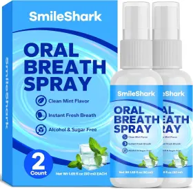 784668659106 SMILESHARK Breath Spray Pack Mouth Moisturizer