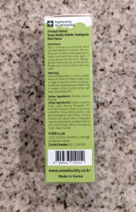 445022232269 SNOWBUDDY Foam Toothpaste Kids Flavors Pack #2