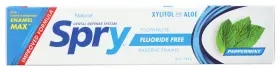 Spry 27167 Fluoride Free Peppermint Toothpaste 5 Oz