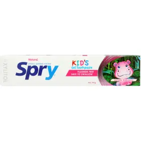 QX0076 SPRY Kids Gel Toothpaste Natural Bubblegum