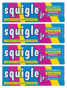 4PACK SQUIGLE Toothpaste Infants Toddlers Travel Cavitie