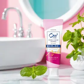 1028003871 SUNSTAR ORA2 Stain Toothpaste Peach Leaf Triple