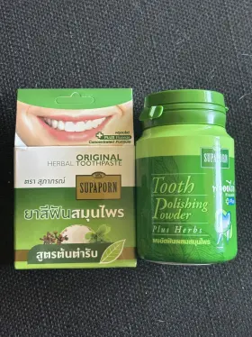 850485010078 SUPAPORN Polishing Powder Herb Herbal Toothpaste