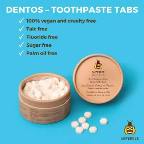 857125116466 SUPERBEE WAX WRAPS Dentos Toothpaste Tablets Eco #2