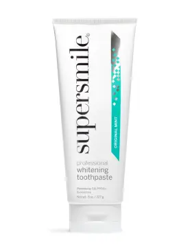 036179007144 SUPERSMILE Fluoride Whitening Toothpaste Visibly