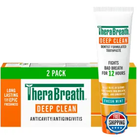 B0FFVFJBCZ THERABREATH Clean Toothpaste Kills Breath Germs