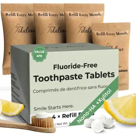 B0FRFBKSBK TIDALOVE Citrus Yuzu Fluoride Toothpaste Tablets