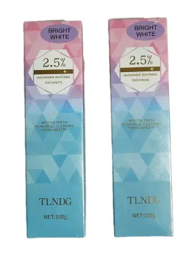 Tlndg 978634882900 2 Pack 2.5% Niacinamide Whitening Toothpaste Fluoride Free Formula Whiten Teeth