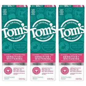 1QLQ TOMS OF MAINE Sensitive Whitening Toothpaste Fluoride