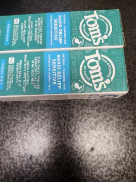 Toms Of Maine 4275ust11d Rapid Relief Sensitive Fluoride-free Toothpaste Fresh Mint 2x4 Oz