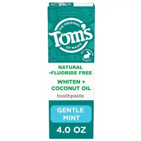61046035 TOMS OF MAINE Whiten Coconut Oil Fluoride Pack Tom