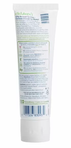 683390 TOMS OF MAINE Natural Childrens Fluoride Pack #2