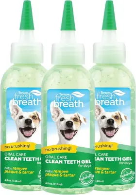 B0D7ZCBWDB TROPICLEAN Breath Brush Dental Gel Dogs Pack