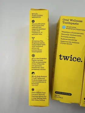 Toothpaste TWICE Oral Wellness Wintergreen Peppermint Plant #3