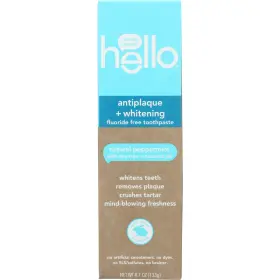 56802 UNFI Hello Antiplaque Whitening Fluoride Toothpaste
