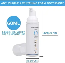 692599101055 V-WHITE Foam Whitening Toothpaste Fluoride #2