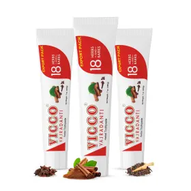 VT-HERBAL-200-PK3 VICCO Vajradanti Ayurvedic Toothpaste Oral