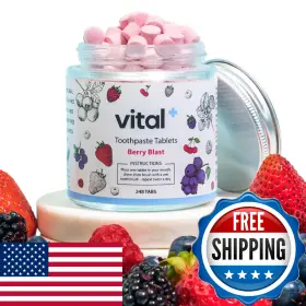 B0FGVLLL4M VITAL Toothpaste Tabs Nano Hydroxyapatite Berry