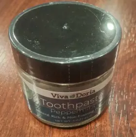 810046840030 VIVA DORIA Peppermint Toothpaste Glass Jar Vegan #2