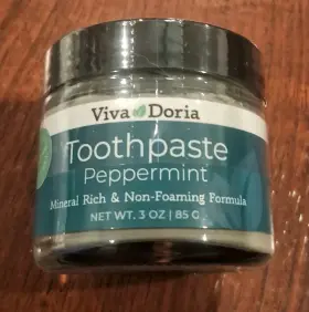 810046840030 VIVA DORIA Peppermint Toothpaste Glass Jar Vegan