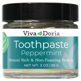 99287 VIVA DORIA Fluoride Natural Toothpaste Peppermint Glass