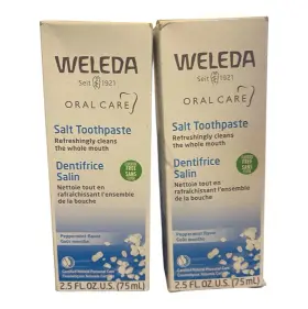 Weleda 80056080001 Salt Toothpaste Peppermint Flavor 2.5 Fl Oz Fluoride-free Oral Care Pack2