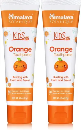 Wellness Usa Ltd. 744759834102 Botanique Kids Toothpaste Herbal Orange Flavor Fights Plaque Fluoride Fre
