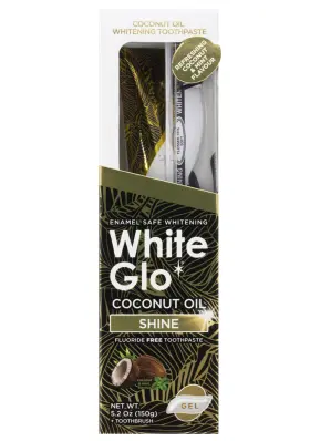 879226001029 WHITE GLO Coconut Oil Shine Safe Whitening Brush