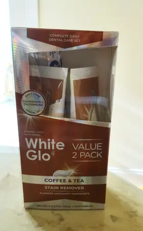 879226001944 WHITE GLO Coffee Tea Stain Removing Paste Pack