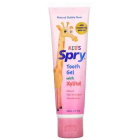 XLR-00075 XLEAR Kids Spry Gel Xylitol Up Natural Bubble Gum