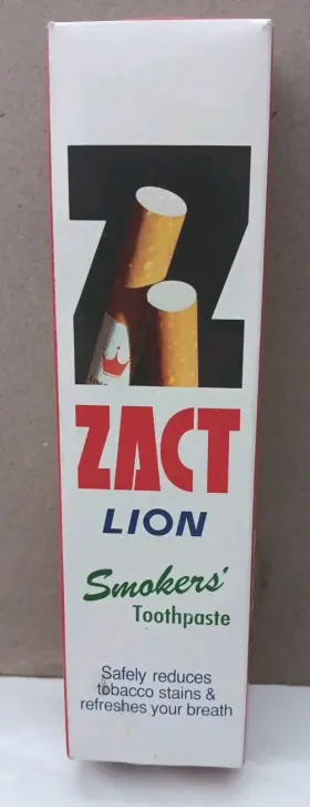 850002009011 ZACT LION Toothpaste Smokers Removing Tar Stain