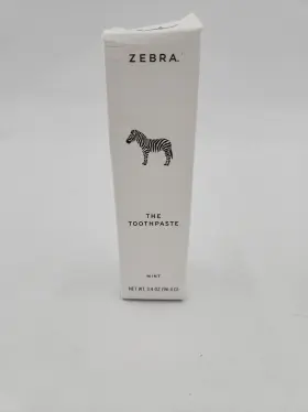 Zebra 850056865098 The Toothpaste Mint 3.4oz Sealed Tube With Box Nontoxic Ingredients Zebra 850056865098 The Toothpaste Mint 3.4oz Sealed Tube With Box Nontoxic Ingredients