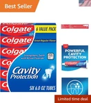 Anti-cavity Toothpaste With Fluoride - 6 X Oz Tubes For Optimal Dental Care. Fixed Price $19.99.