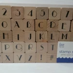 Wood Block Stamp Set Alphabet & Numbers Love Nicole Gatsby Upper Case 40 Piece. Fixed Price $29.99.