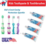 Dental Crest Sparkle Kids Toothpaste With Child Toothbrush Soft Bristle Dinosaur. Fixed Price $21.95.