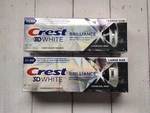 (pack Of 2) Crest 3d White Brilliance Charcoal Teeth Whitening Toothpaste 4.6 Oz. Fixed Price $17.95.