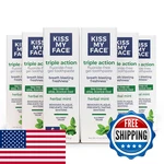 Kiss My Face Triple Action Toothpaste Gel Herbal Mint Flavor Removes Plaque. Fixed Price $31.38.
