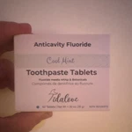 Tidalove Fluoride Toothpaste Tablets Cool Mint 62 Mpn 80126979. Fixed Price $14.99.