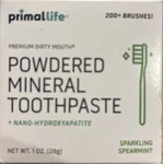 Primal Life Organics Dirty Mouth Toothpowder Spearmint, 1 Oz. Exp : 6/18/27. Fixed Price $18.85.