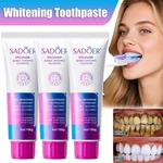 3pcs Triple Whitening Toothpaste Deep Cleaning Remove Yellow Tooth Stains Plaque. Fixed Price $17.95.