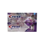 Crest 3d White Brilliance Luminous Purple/ Vibrant Toothpaste, 2 Pack Exp 10/24. Fixed Price $11.99.
