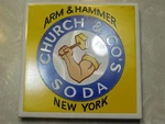 Jsny 1983 Arm & Hammer Church Co's Baking Soda Tile Trivet Hot Pad. Fixed Price $7.00.