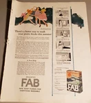 1924 Colgate Fab Soap Flakes Vintage Print Ad Wash Laundry Room Decor Kids Play. Fixed Price $16.20.