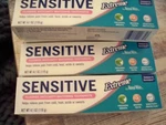 New In Box Natural White Sensitive Extreme Whitening Toothpaste, 3.4 Oz 4 Pk. Fixed Price $23.50.