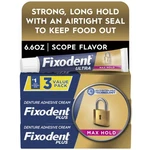 Fixodent Ultra Max Hold Secure Denture Adhesive Cream 2.2 Oz, 3 Pack. Fixed Price $40.22.