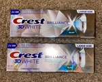 (lot Of 2) Crest 3d White Brilliance Toothpaste, Blast, Large 4.6oz Exp 4/2028. Fixed Price $10.99.