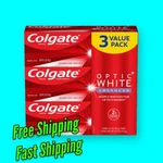 Colgate Optic White Advanced Teeth Whitening Toothpaste Sparkling 3.2oz 3 Pack. Fixed Price $22.00.