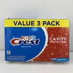 Crest Kid's Cavity Protection Toothpaste Sparkle Fun, Value 3 Pack - 4.6 Oz Each. Fixed Price $11.99.
