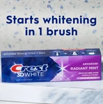 Crest 3d White Advanced Radiant Mint, Teeth Whitening Toothpaste, 0.85 Oz 1 Tube. Fixed Price $10.99.