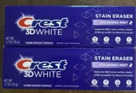 Lot Of 2 Crest 3d White Stain Eraser Polishing Mint Fluoride Toothpaste 2.7oz. Fixed Price $14.99.